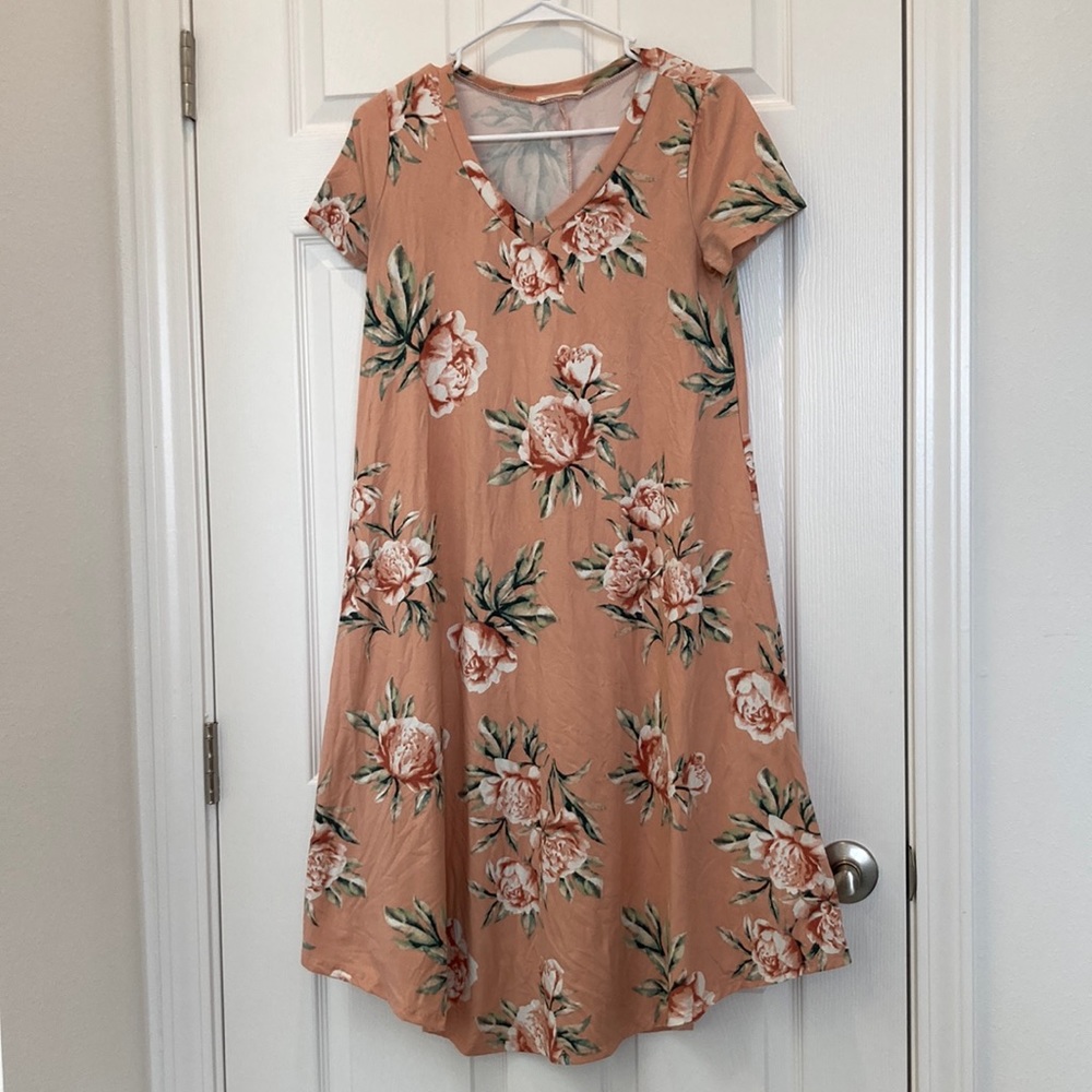 Reb & J 220, Floral, Asymmetrical Dress
